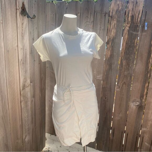 Isabel Marant cream  Short Sleeve T-Shirt wrap dress size small - Picture 1 of 14